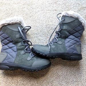 Columbia Snow Boots NWT Women's Size 6 Gray/Blue waterproof